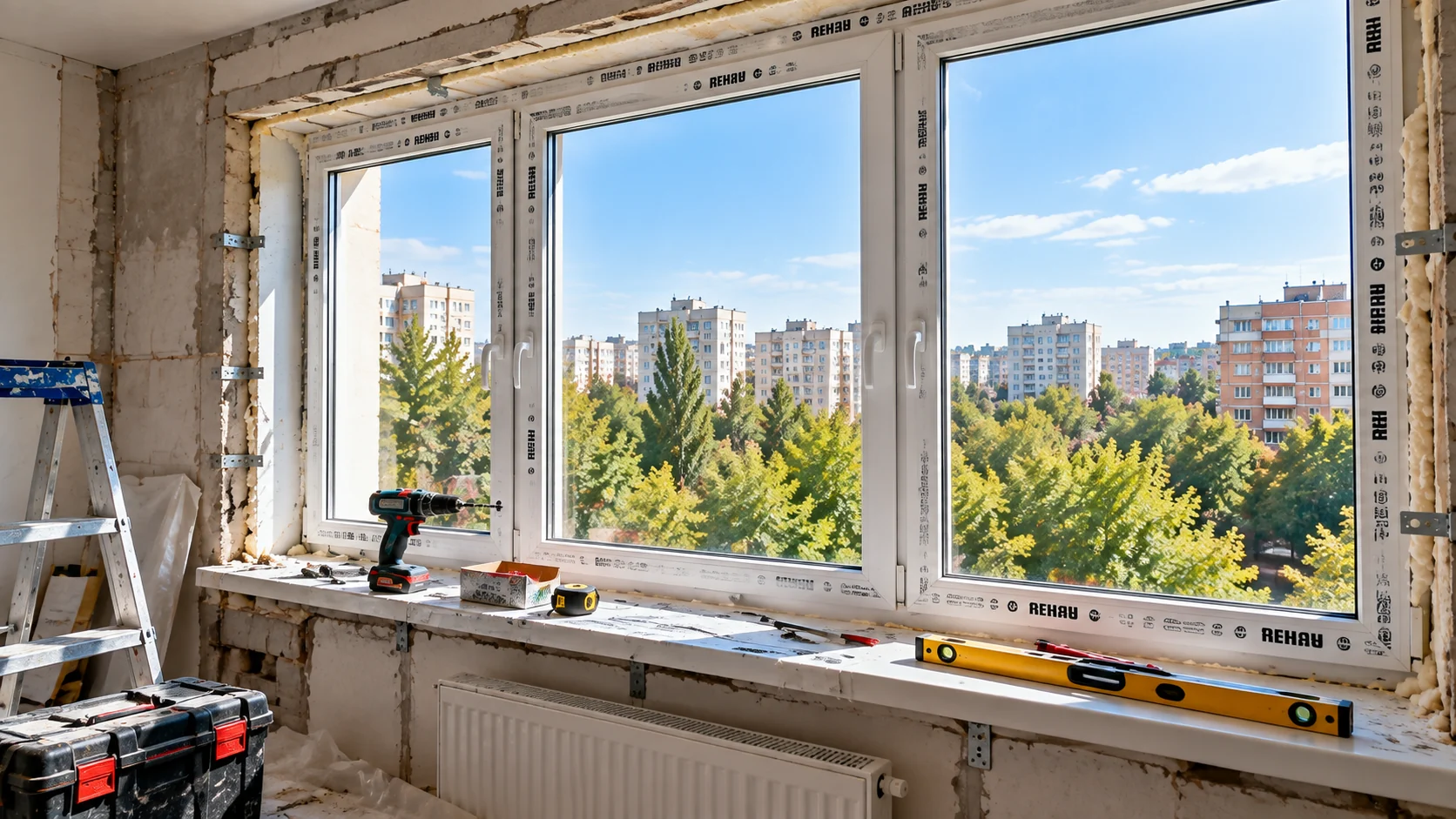 Приклад встановлення металопластикових вікон